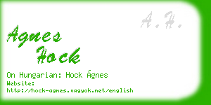 agnes hock business card